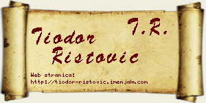 Tiodor Ristović vizit kartica